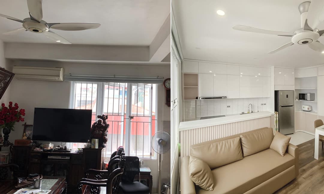 Không gian nhà 30 m2 chật chội, tù túng được gia đình tu sửa lại, nhìn thành quả khiến dân tình ngỡ ngàng
