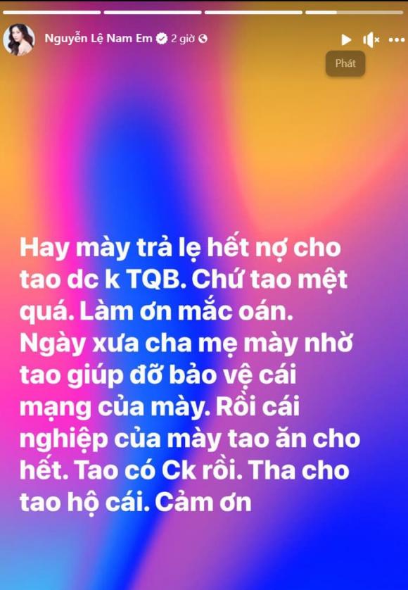 Nam Em đăng đàn đòi nợ ai đó cực gắt, tuyên bố đã có chồng